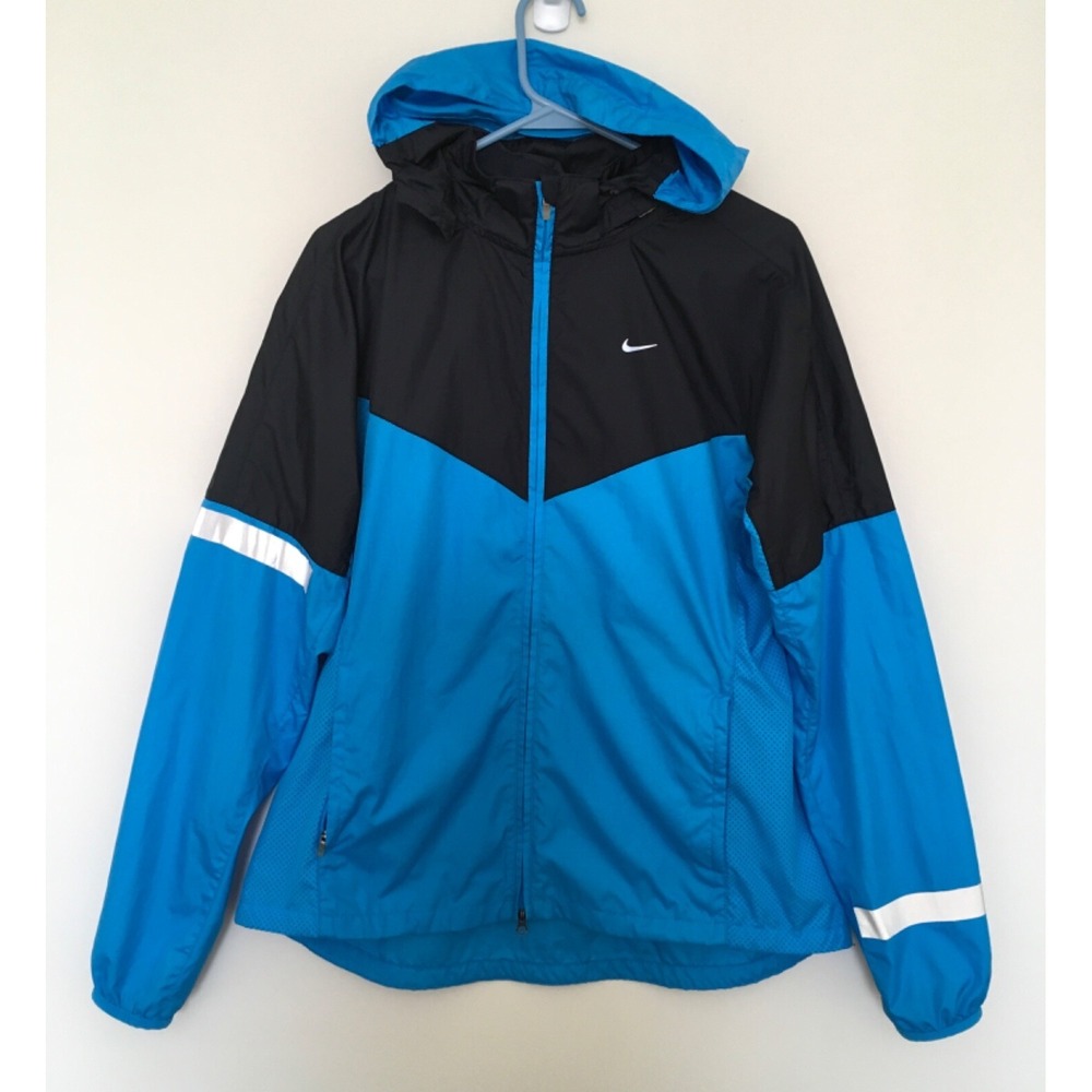 Nike Vapor Women's Running Jacket Blue/Black 465557-417 Sz Large